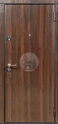 Металлическая дверь в офис, отделка темным ламинатом с двух сторон-ДВ-924